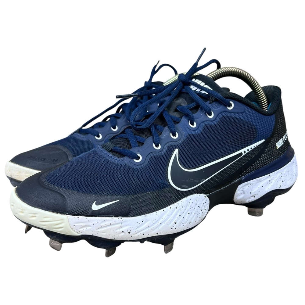 Nike Alpha Huarache Elite 3 Navy and White Men’s Baseball Metal Cleats size 9